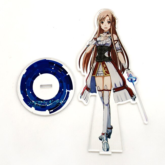 Sword Art Online SAO Kirito Kazuto Asuna acrylic standee figurines desk decoration cake topper anime
