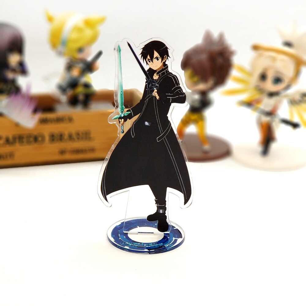 Sword Art Online SAO Kirito Kazuto Asuna acrylic standee figurines desk decoration cake topper anime
