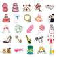 10/30/50PCS Cute Cartoon Wedding Sticker Marry Guitar Motorcycle Luggage Suitcase DIY Classic Toy Decal Graffiti Stickers Kid F5