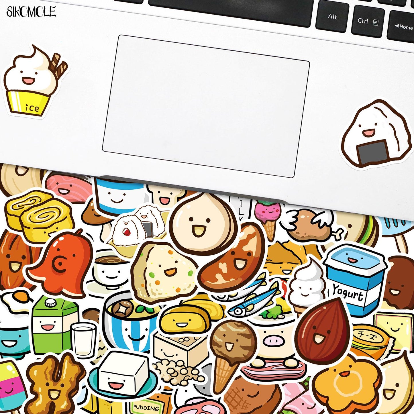 10/30/50PCS Cartoon Fruit And Vegetable Dessert Food Stickers Cute Children's Early Education DIY Toy Laptop Reward Sticker F5