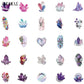 10/30/50PCS Cartoon Purple Crystal Graffiti Stickers Kawaii DIY Kid Toys Diary Skateboard Car Laptop Decal Pegatinas Sticker F5