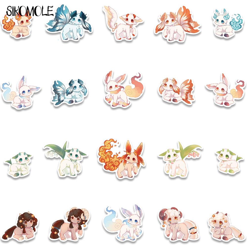 10/40PCS Cartoon Cute Fantasy Monster Stickers Kawaii DIY Toys Laptop Luggage Skateboard Suitcase Guitar Decal Graffiti Sticker