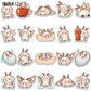 10/40PCS Cartoon Original Lovely Moth Stickers Kawaii Animals DIY Kid Laptop Luggage Skateboard Suitcase Decals Graffiti Sticker