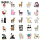 10/30/50PCS Cute Cartoon Alpaca Sheep Animal Sticker Llama Camel Kawaii Laptop Scrapbook Skateboard Car Toy Decals Stickers F5