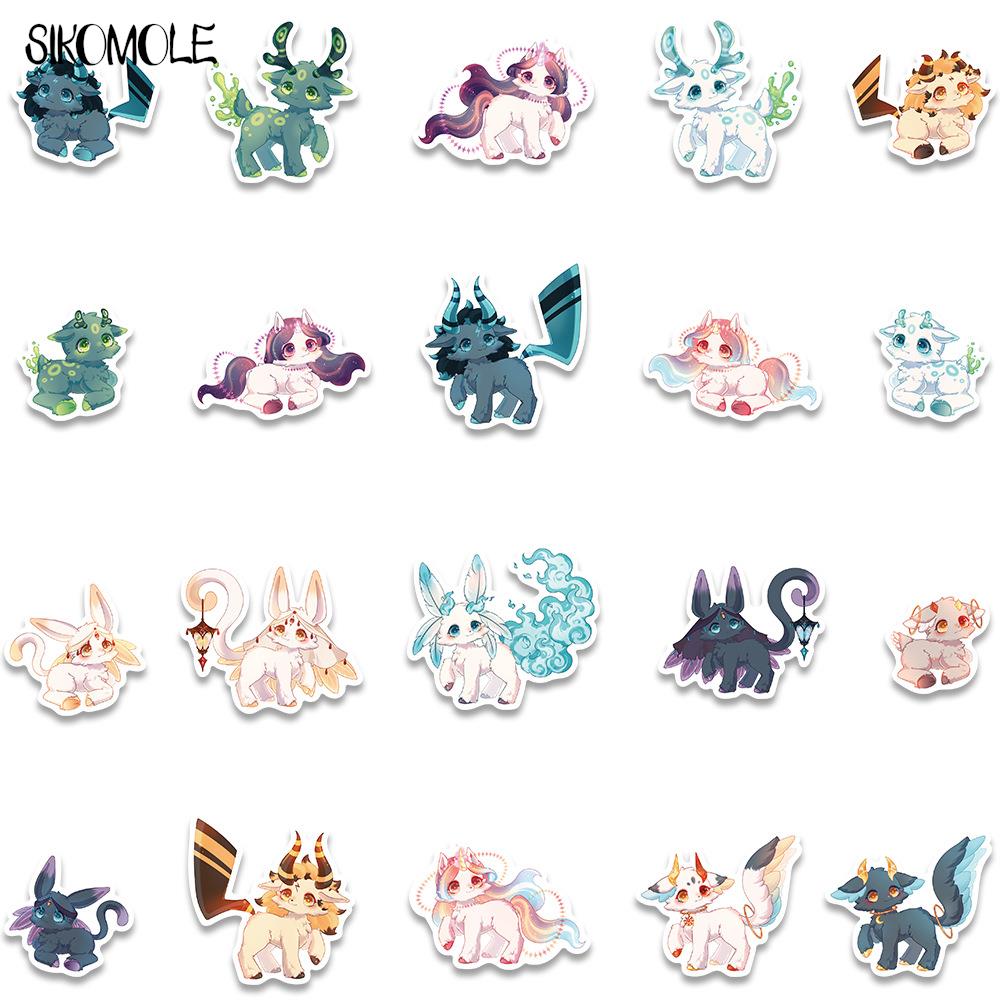 10/40PCS Cartoon Cute Fantasy Monster Stickers Kawaii DIY Toys Laptop Luggage Skateboard Suitcase Guitar Decal Graffiti Sticker