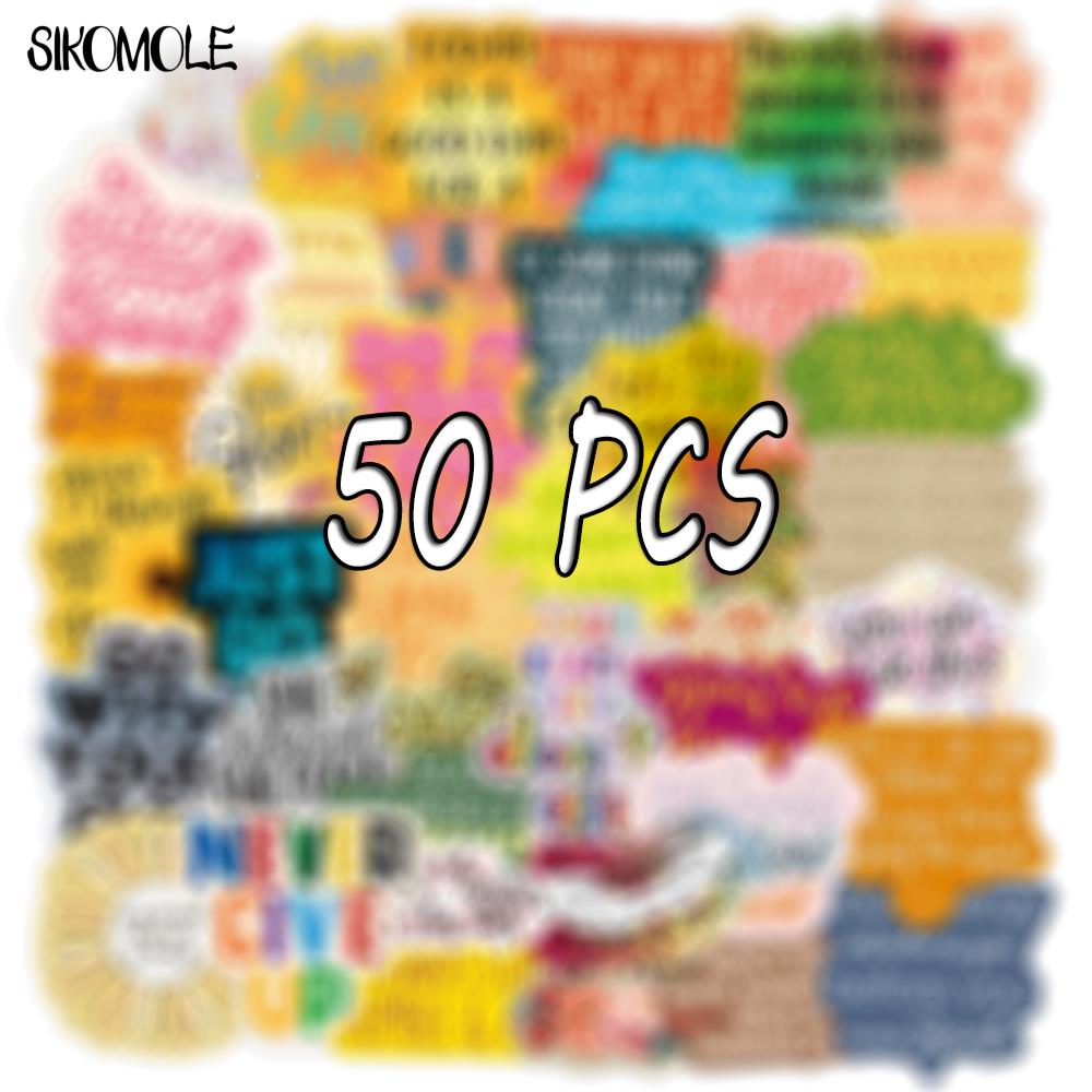 10/30/50PCS Motivational Phrases Sticker Inspirational Life Quotes DIY Laptop Study Room Scrapbooking Graffiti Decal Stickers F5