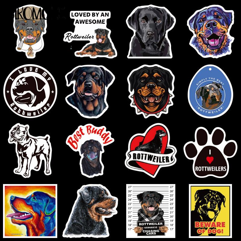 10/30/50PCS Cartoon Dog Rottweiler Stickers Animal DIY Motorcycle Car Helmet Guitar Laptop Skateboard Suitcase Decals Sticker F5