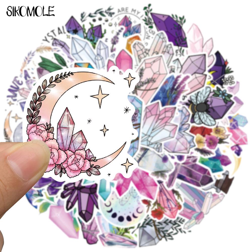 10/30/50PCS Cartoon Purple Crystal Graffiti Stickers Kawaii DIY Kid Toys Diary Skateboard Car Laptop Decal Pegatinas Sticker F5