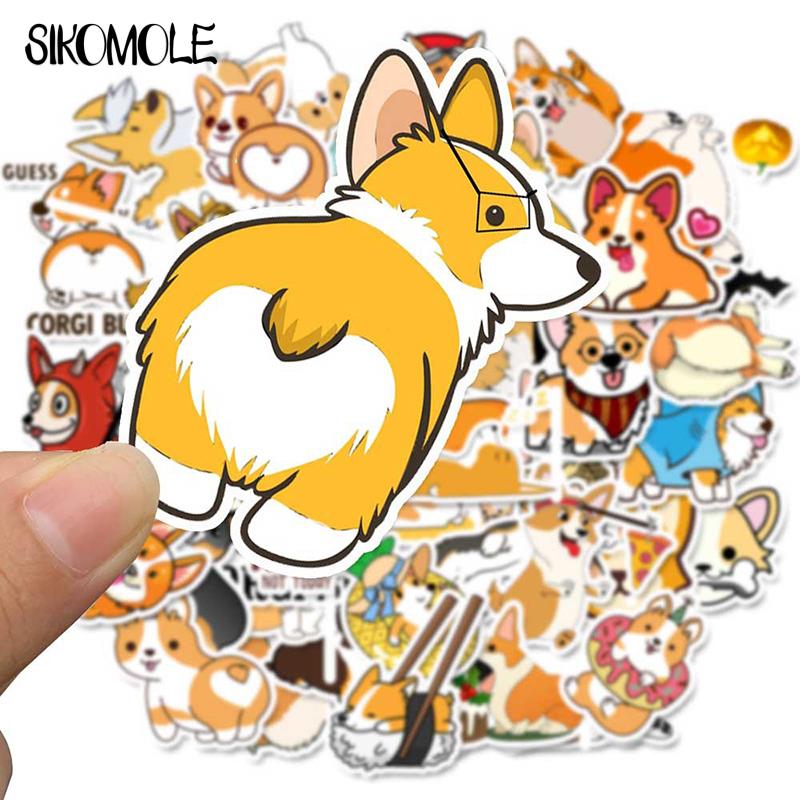 10/30/50PCS Cartoon Welsh Corgi Pembroke Stickers Cute Animals Dog DIY Moto Car Suitcase Laptop Skateboard Graffiti Sticker F5