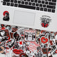 10/30/50pcs Red Black Gothic Horror Sticker Punk Gothic Thriller Laptop Luggage Skateboard DIY Toys Graffiti Stickers Decals F5