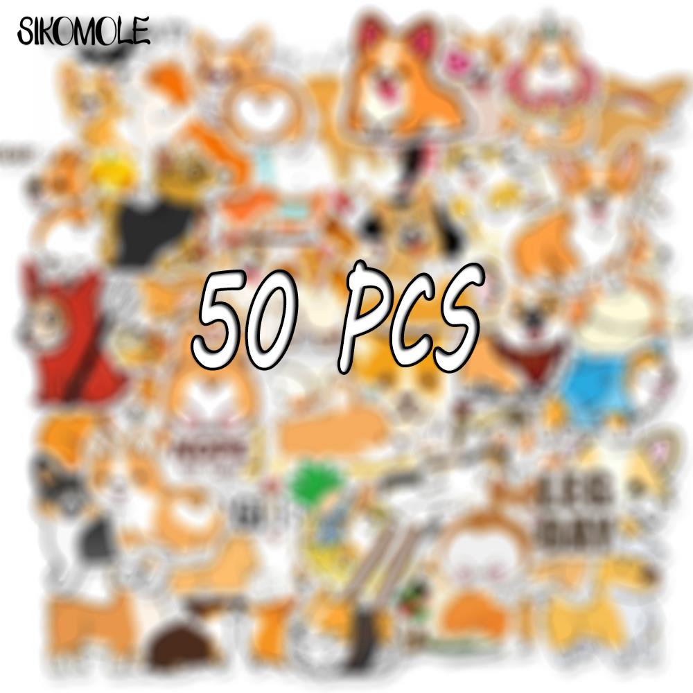 10/30/50PCS Cartoon Welsh Corgi Pembroke Stickers Cute Animals Dog DIY Moto Car Suitcase Laptop Skateboard Graffiti Sticker F5