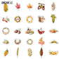 10/30/50PCS Cartoon Pumpkin Stickers Thanksgiving Autumn Harvest Maple Leaf DIY Case Snowboard Luggage Decal Graffiti Sticker F5