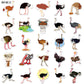 10/30/50pcs Ostrich Stickers Animals DIY Gift Kids Toys Laptop Suitcase Skateboard Phone Guitar Decals Graffiti Cartoon Sticker