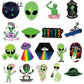 10/30/50PCS Outer Space Stickers Alien UFO Astronaut Green Sticker DIY Toy Laptop Car Motorcyle Notebook Kid Graffiti Sticker F5