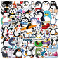 10/30/50/100PCS Cute Cartoon Penguin Animal Stickers DIY Toys Stationery Skateboard Notebook Suitcase Decals Graffiti Sticker F5