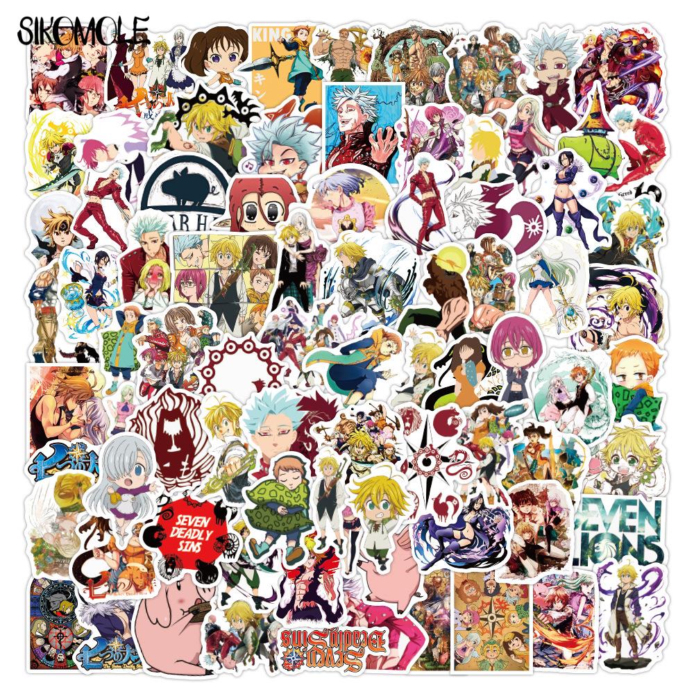 10/30/50/100PCS Japanese Anime Seven Deadly Sins Stickers Luggage DIY Toy Guitar Laptop Skateboard Kid Decal Graffiti Sticker F5