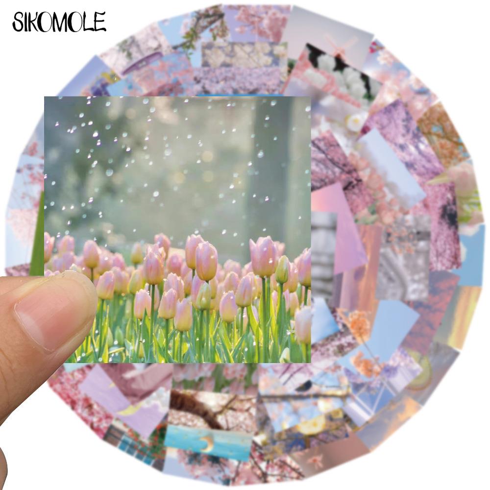 10/30/65PCS Pink Girl Heart Spring Landscape Stickers Beautiful Flower DIY Toys Phone Luggage Laptop Graffiti Decals Sticker F5