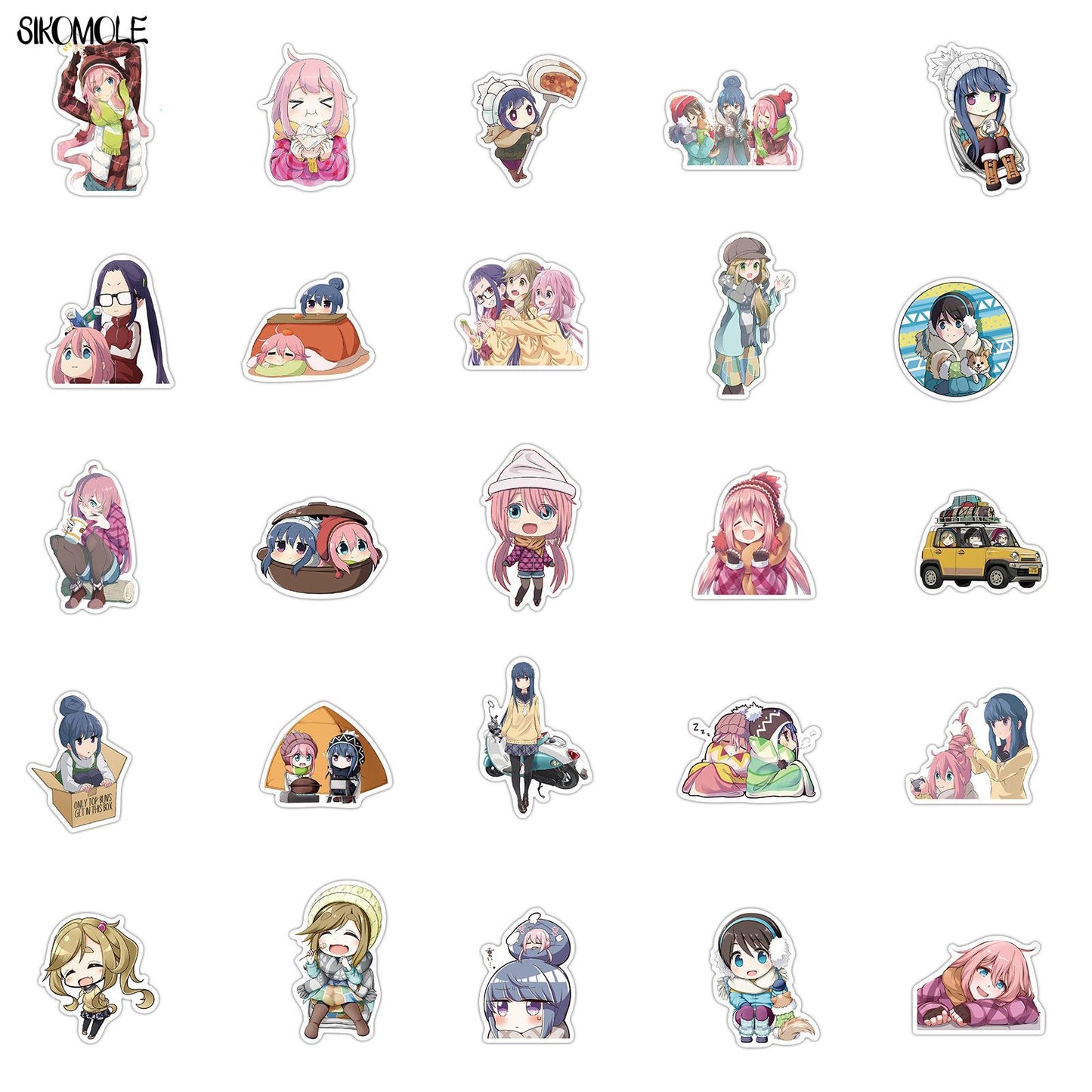 10/30/50PCS Anime Yuru Camp Stickers Kawaii Shima Rin&Nadeshiko DIY Toy Luggage Suitcase Laptop Phone Decals Graffiti Sticker F5