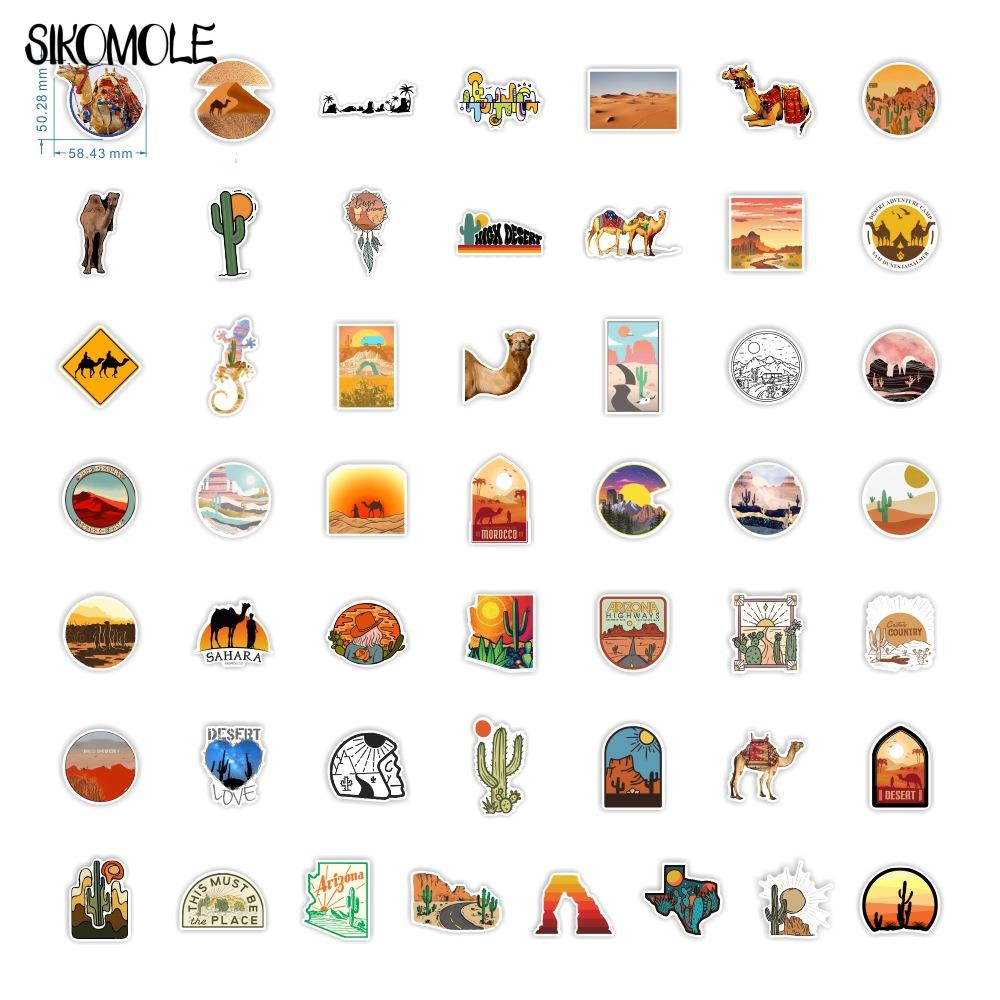 10/30/50PCS Cartoon Desert Outdoor Geography Stickers Guitar Kids DIY TOY Car Moto Skateboard Snowboard Luggage Decal Sticker F5