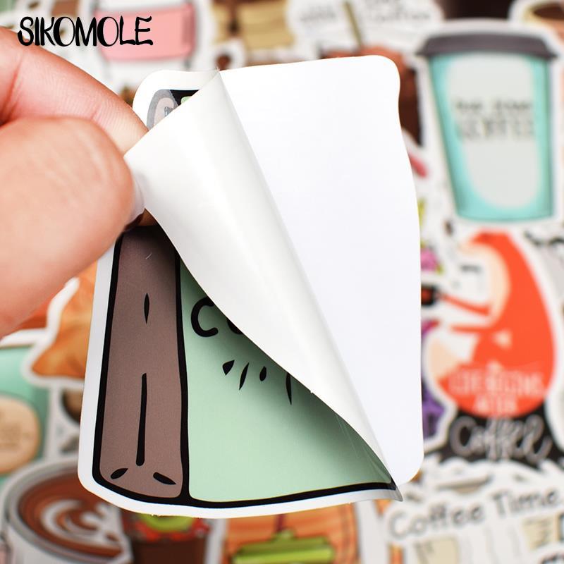 10/30/50pcs Cute Cartoon Cup Of Coffee Stickers Girl Kawaii Laptop Bottle Bicycle Skateboard Luggage Decals Graffiti Sticker F5