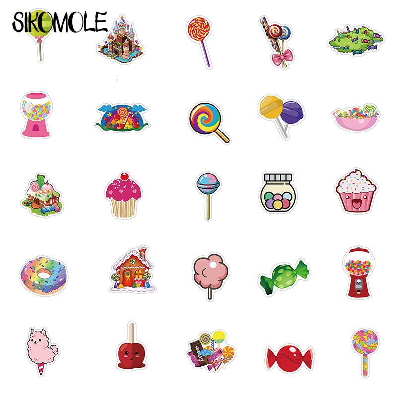 10/30/50PCS Cartoon Lovely Colorful Candy Sticker Pink Style DIY Toy Skateboard Luggage Graffiti Decals Stickers For Kid F5