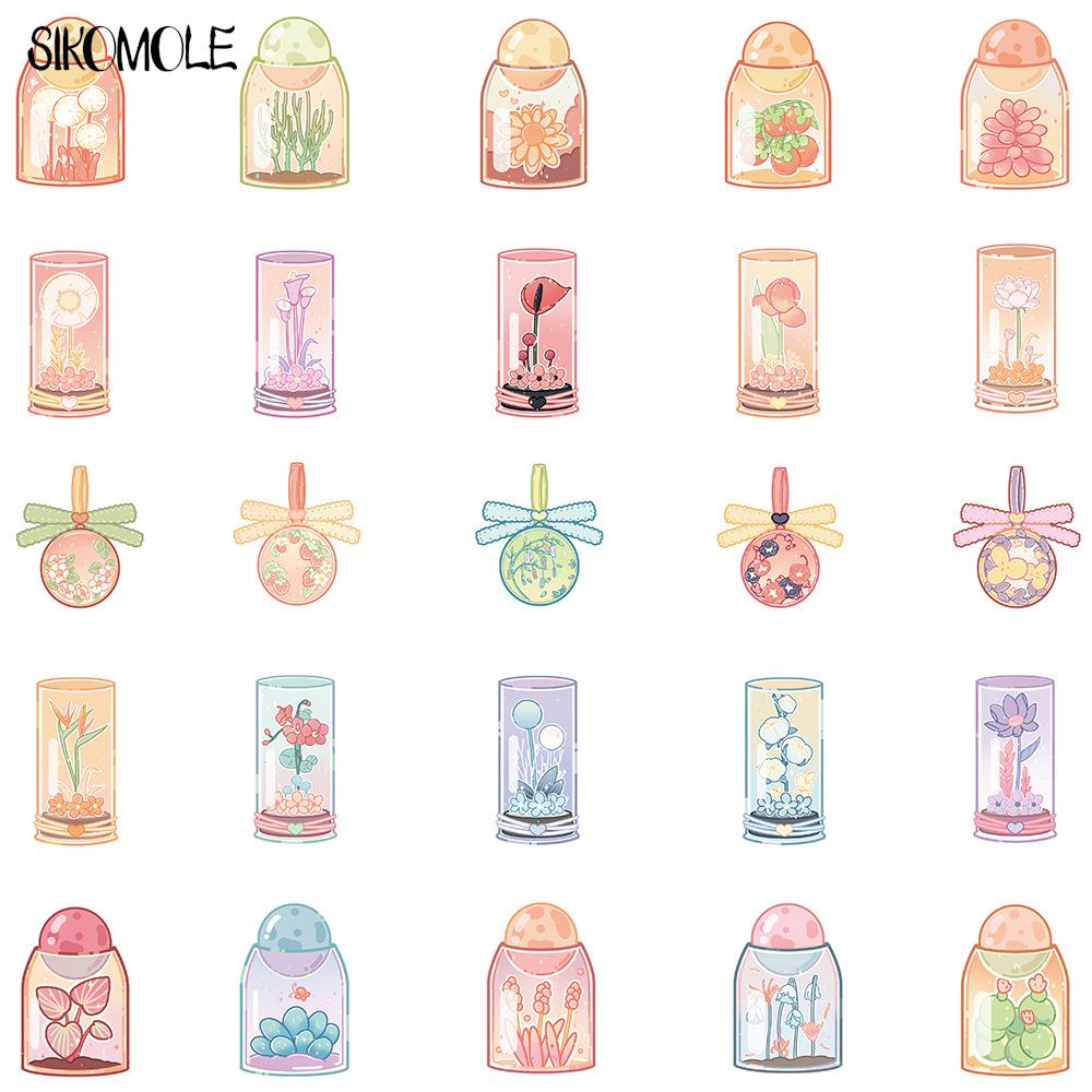 10/30/50PCS Cute Cartoon Lovely Pink Lovely Flowers Graffiti Stickers Kawaii DIY Toy Children Skateboard Laptop Decal Sticker F5