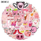 10/30/50PCS Cartoon Pink Pig Animals Stickers Funny Kawaii DIY Bike Travel Luggage Phone Guitar Laptop Decal Graffiti Sticker F5