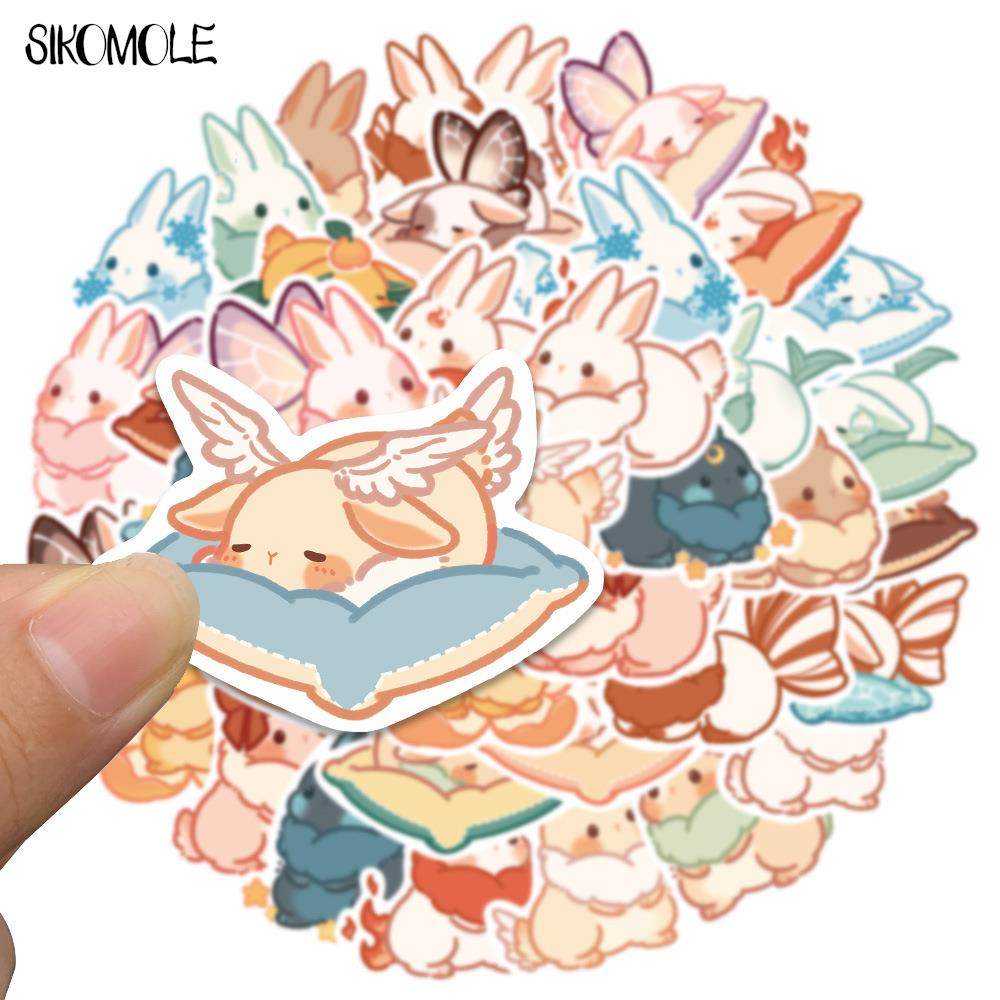 10/40PCS Cartoon Beautiful Animal Rabbit Stickers Kawaii DIY Toys Kid Laptop Luggage Skateboard Suitcase Decals Graffiti Sticker