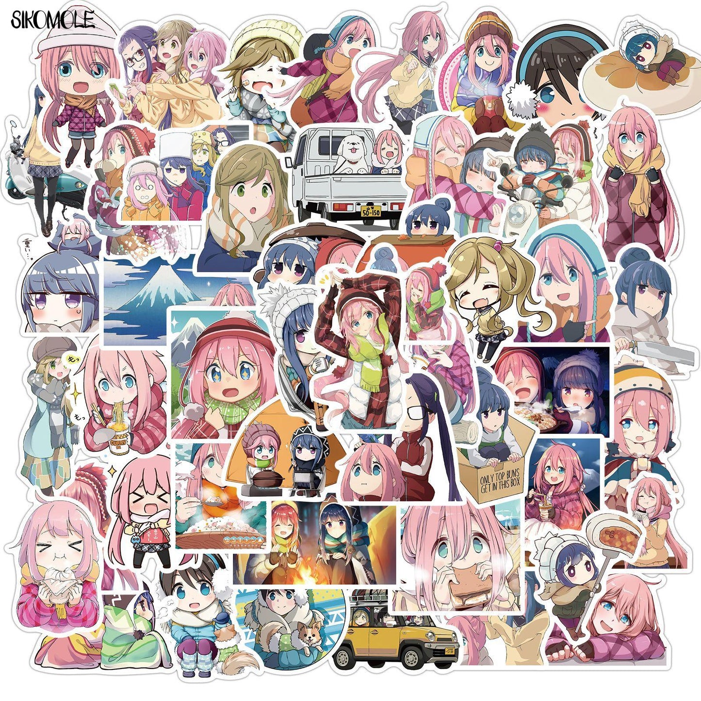 10/30/50PCS Anime Yuru Camp Stickers Kawaii Shima Rin&Nadeshiko DIY Toy Luggage Suitcase Laptop Phone Decals Graffiti Sticker F5