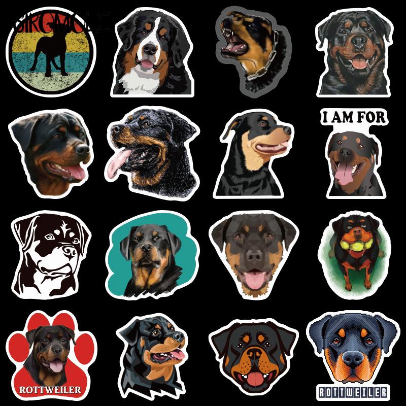 10/30/50PCS Cartoon Dog Rottweiler Stickers Animal DIY Motorcycle Car Helmet Guitar Laptop Skateboard Suitcase Decals Sticker F5