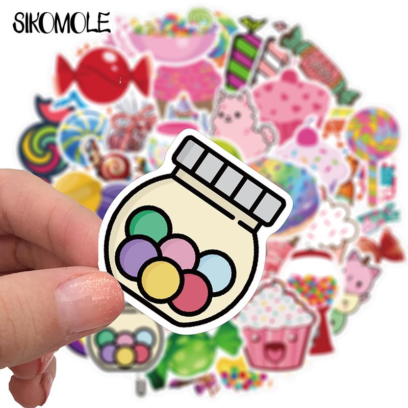 10/30/50PCS Cartoon Lovely Colorful Candy Sticker Pink Style DIY Toy Skateboard Luggage Graffiti Decals Stickers For Kid F5