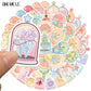 10/30/50PCS Cute Cartoon Lovely Pink Lovely Flowers Graffiti Stickers Kawaii DIY Toy Children Skateboard Laptop Decal Sticker F5