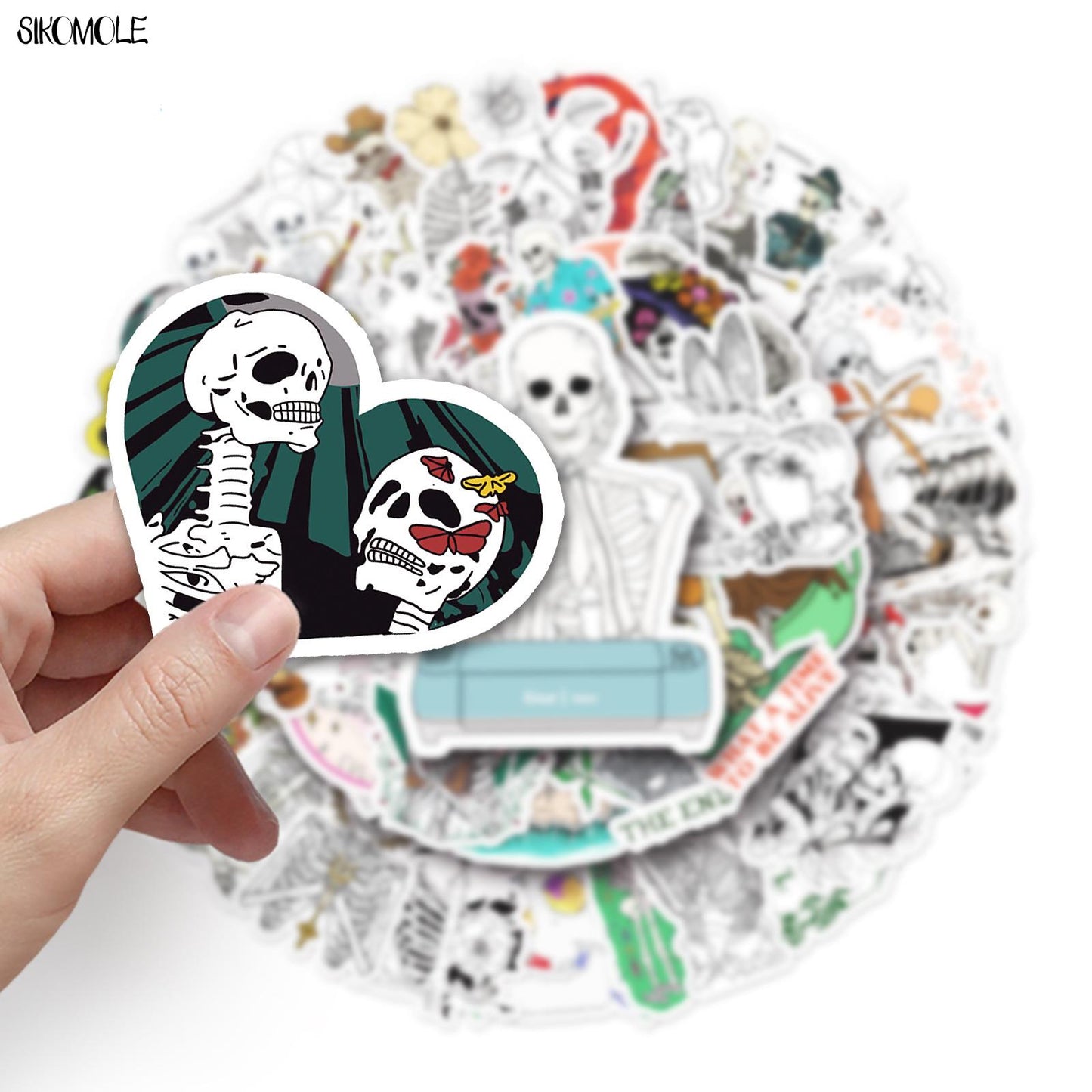 10/30/50PCS Artistic Skeleton Graffiti Stickers Aesthetic Ghost Horror DIY Toys Skateboard Laptop Fridge Diary Decals Sticker F5