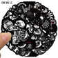 10/30/50PCS Cartoon Black and White Terrifying Skull Halloween Stickers DIY Skateboard Laptop Luggage Bike Cars Sticker Decals