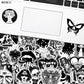 10/30/50/100PCS Cartoon Punk Devil Black And White Horror Gothic Stickers DIY Toys Skateboard Laptop Decals Graffiti Sticker F5