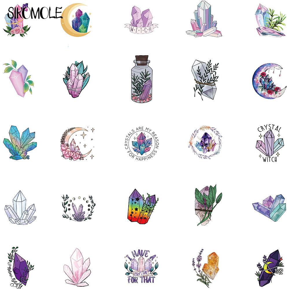 10/30/50PCS Cartoon Purple Crystal Graffiti Stickers Kawaii DIY Kid Toys Diary Skateboard Car Laptop Decal Pegatinas Sticker F5