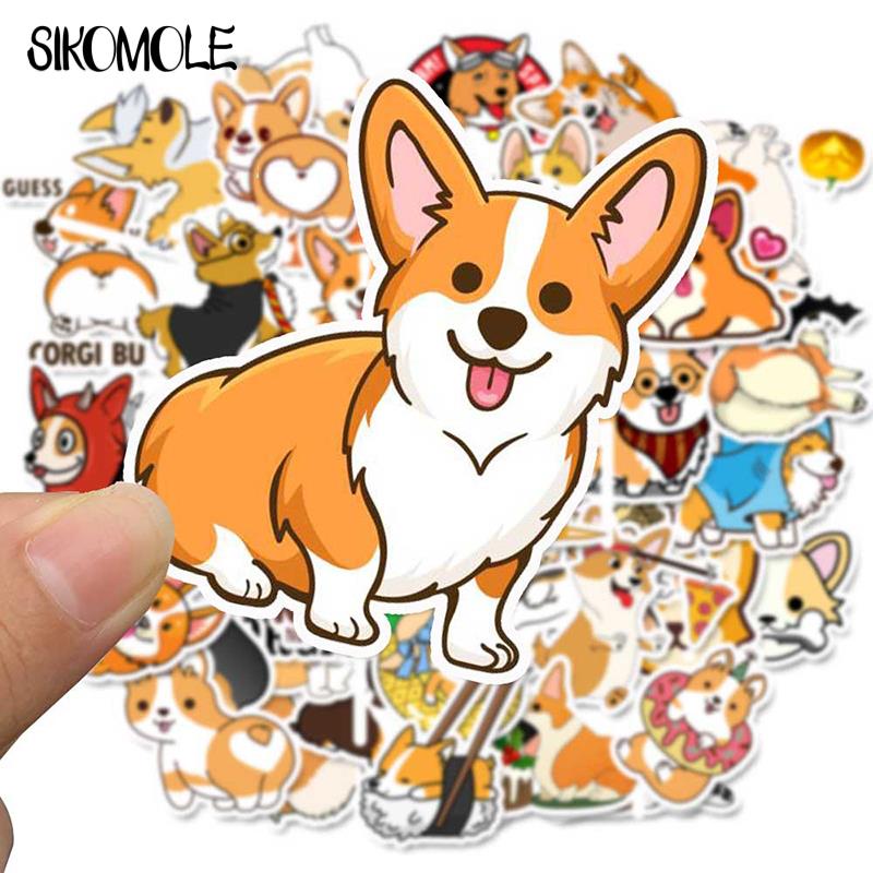 10/30/50PCS Cartoon Welsh Corgi Pembroke Stickers Cute Animals Dog DIY Moto Car Suitcase Laptop Skateboard Graffiti Sticker F5