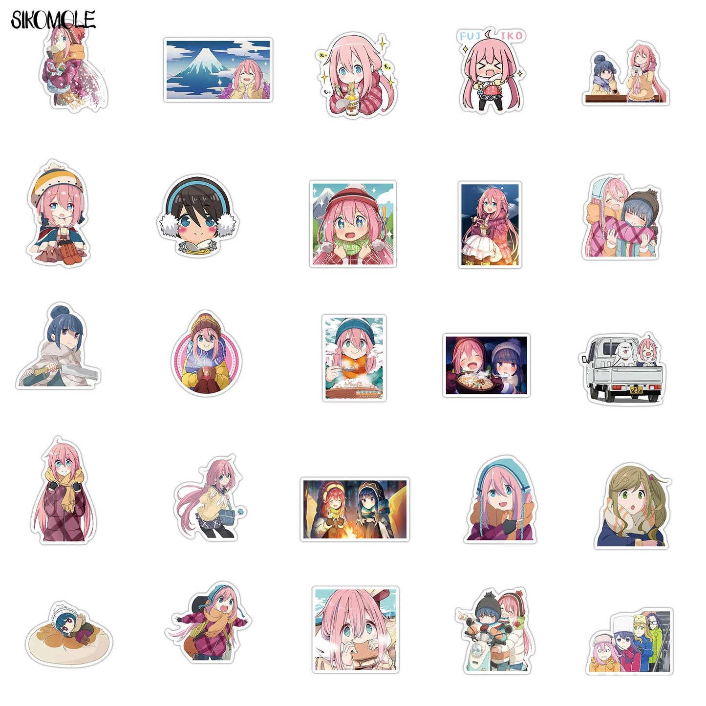 10/30/50PCS Anime Yuru Camp Stickers Kawaii Shima Rin&Nadeshiko DIY Toy Luggage Suitcase Laptop Phone Decals Graffiti Sticker F5