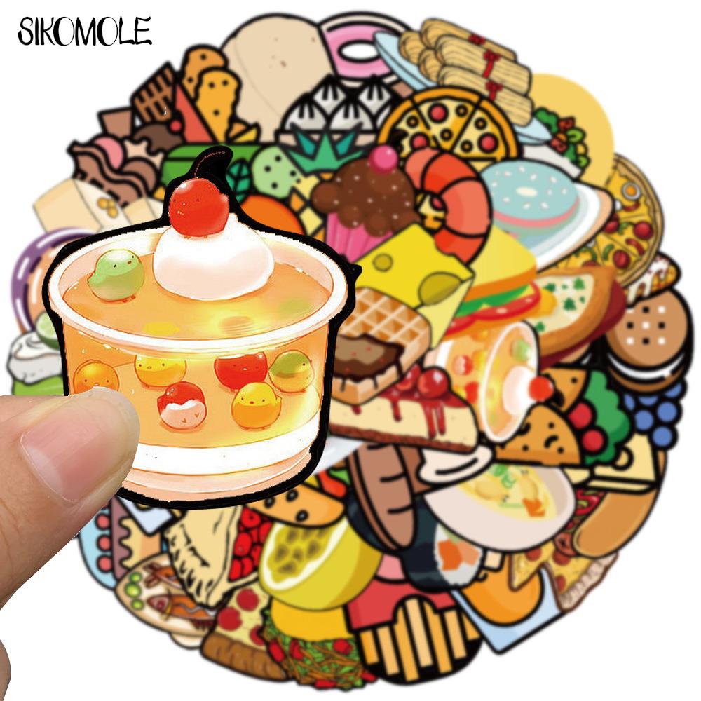 10/30/50/100PCS Mix Cartoon Cute Food Graffiti Stickers Aesthetic DIY Toy Kids Guitar Notebook Laptop Snowboard Decal Sticker F5