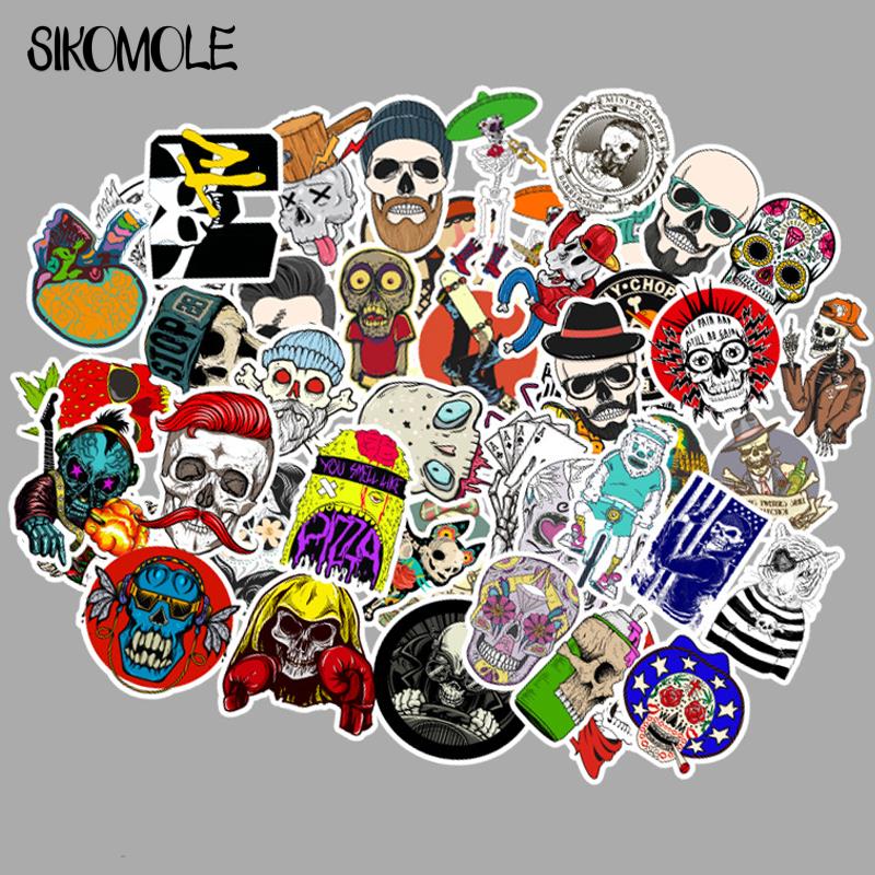 10/30/50/100PCS Cartoon Horror Skull Graffiti Fashion Stickers DIY Toy Skateboard Suitcase Car Luggage Laptop Decals Sticker F5