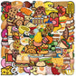 10/30/50/100PCS Mix Cartoon Cute Food Graffiti Stickers Aesthetic DIY Toy Kids Guitar Notebook Laptop Snowboard Decal Sticker F5