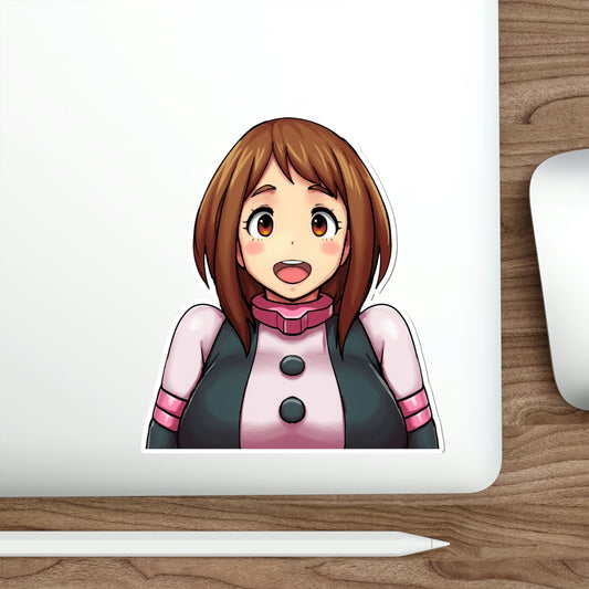 Cute Ochako My Hero Academia Peeker Waterproof Sticker - Weatherproof Vinyl Car Decal