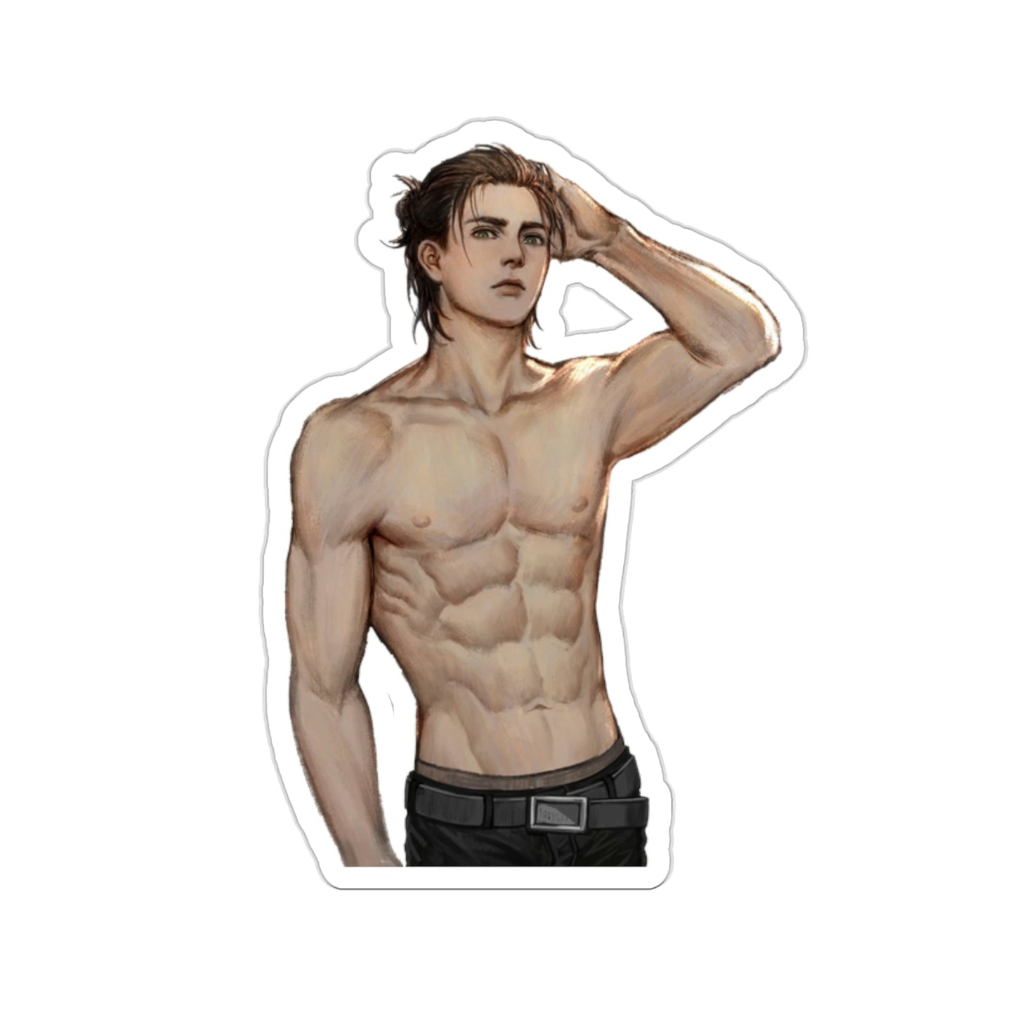 Attack on Titan Sexy Eren Jaeger Waterproof Sticker - Weatherproof Vinyl Car Decal