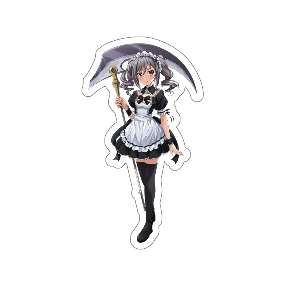 Maid Ranko Kanzaki with Scythe Idolmaster Waterproof Sticker - Weatherproof Vinyl Car Decal