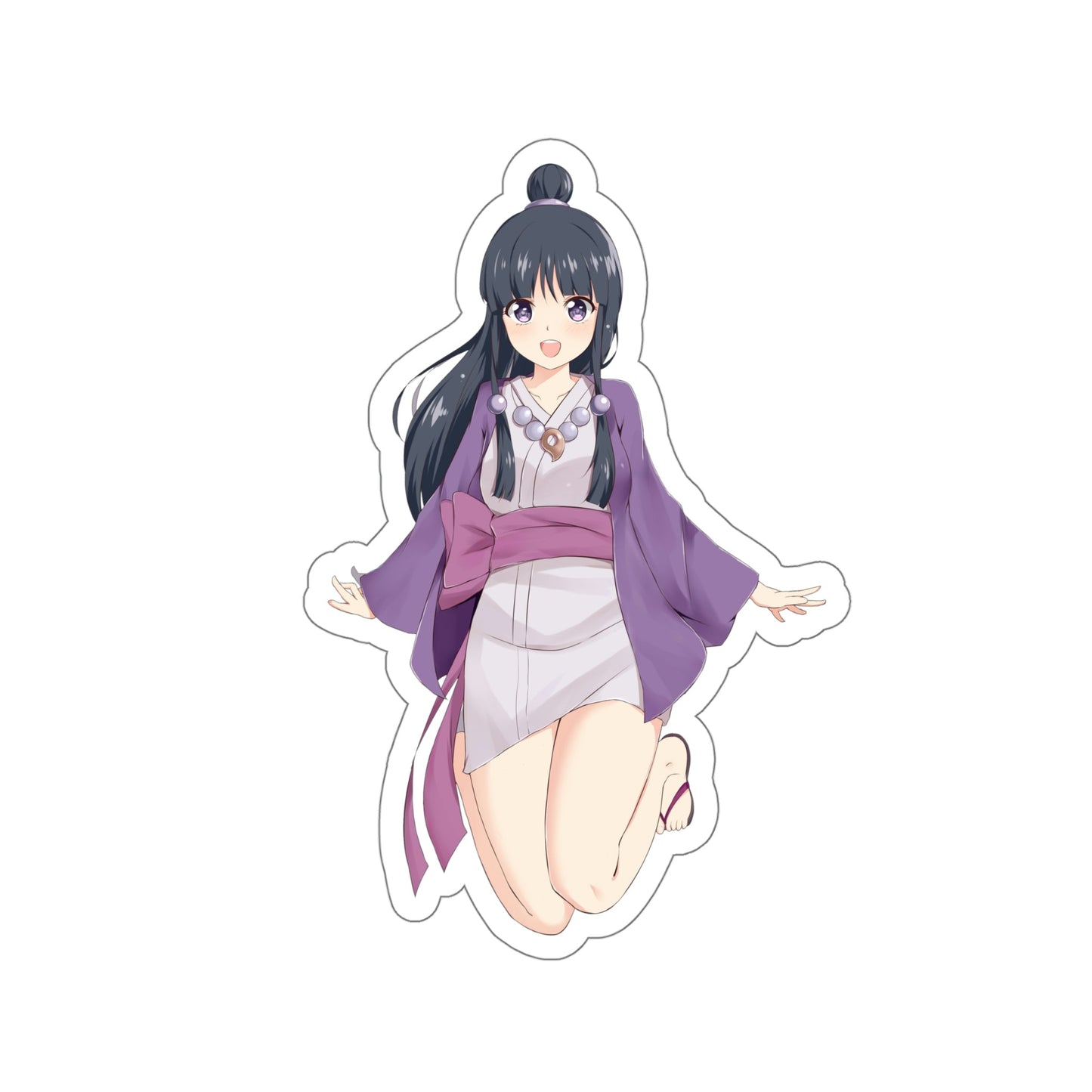 Ace Attorney Maya Fey Kawaii Waifu Waterproof Sticker - Weatherproof Vinyl Car Decal