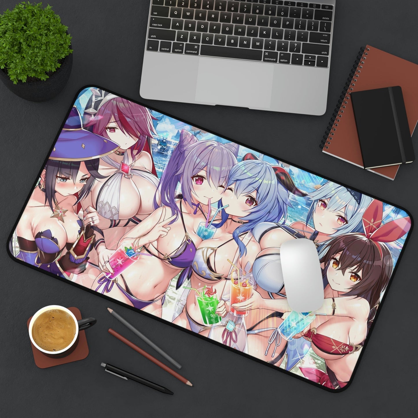 Genshin Impact Anime Mousepad Doujin - Desk Mat - Big Gaming Mouse Pad - Gamer Playmat