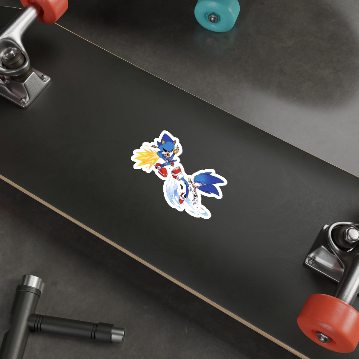 Metal Sonic and Sonic the Hedgehog Waterproof Sticker - Weatherproof Vinyl Car Decal