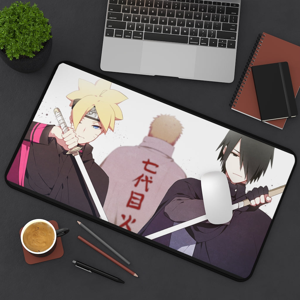 Boruto , Naruto & Sasuke Large Naruto Computer Mouse Pad / Desk Mat - The Mouse Pads Ninja Home Decor