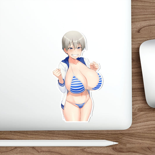 Huge Boobs Uzaki Chan Waterproof Sticker - Ecchi Vinyl Decal