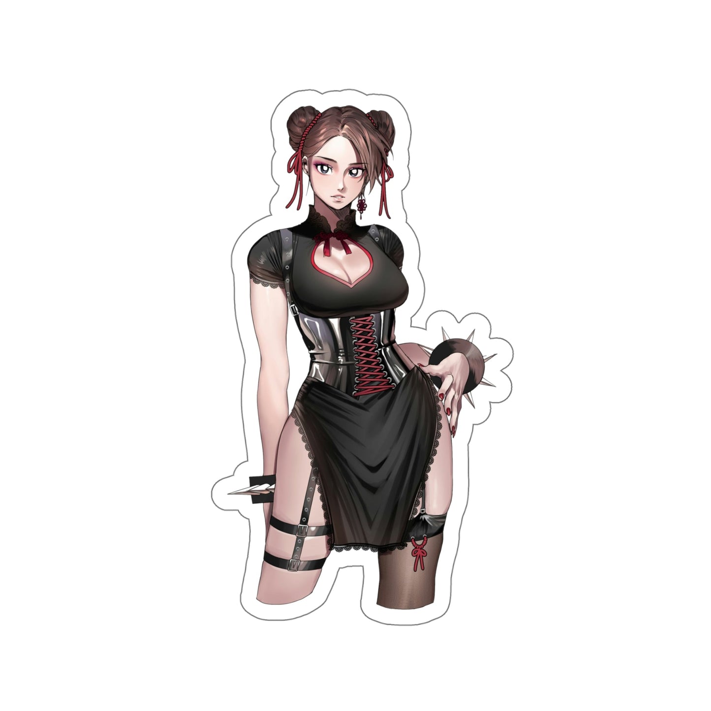 Sexy Chun Li Gothic Chinese Dress Street Fighter Waterproof Sticker - Weatherproof Vinyl Car Decal